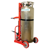 Grand chariot hydraulique HLCC-B pour bouteille de gaz liquide, Roues Polyur&eacute;thane, Base de 20" la x 20" p, 1000 lb We Share Industrial Supply