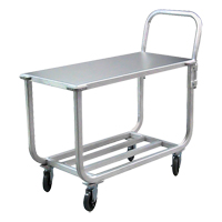Aluminum Tubular Deck Cart, 700 lbs. Capacity, Aluminum, 19" W x 42" H x 46" D, Lip Down We Share Industrial Supply