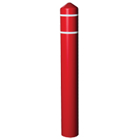 Enveloppe lisse pour butoir avec bandes r&eacute;fl&eacute;chissantes, 4" dia. x 56" l, Rouge We Share Industrial Supply