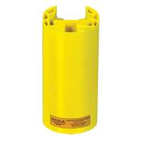 Butoir en poly pour rayonnage, 5" la x 6" lo x 8" h, Jaune We Share Industrial Supply