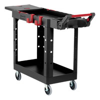 Heavy-Duty Adaptable Utility Cart, 2 Tiers, 17-3/4" x 36" x 46-1/5", 500 lbs. Capacity We Share Industrial Supply