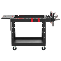 Heavy-Duty Adaptable Utility Cart, 2 Tiers, 25-1/5" x 36" x 51-1/2", 500 lbs. Capacity We Share Industrial Supply