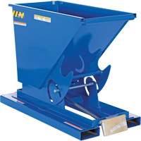 Self-Dumping Hopper, Steel, 1/3 cu.yd., Blue We Share Industrial Supply