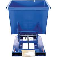 Self-Dumping Hopper, Steel, 1/2 cu.yd., Blue We Share Industrial Supply
