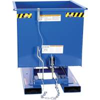 Self-Dumping Hopper, Steel, 1/2 cu.yd., Blue We Share Industrial Supply