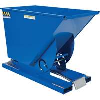 Self-Dumping Hopper, Steel, 3/4 cu.yd., Blue We Share Industrial Supply