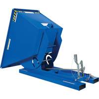 Self-Dumping Hopper, Steel, 3/4 cu.yd., Blue We Share Industrial Supply