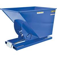 Self-Dumping Hopper, Steel, 1 cu.yd., Blue We Share Industrial Supply