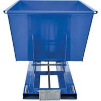 Self-Dumping Hopper, Steel, 1 cu.yd., Blue We Share Industrial Supply