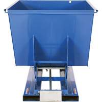 Self-Dumping Hopper, Steel, 1-1/2 cu.yd., Blue We Share Industrial Supply