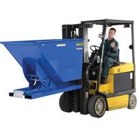 Self-Dumping Hopper, Steel, 1-1/2 cu.yd., Blue We Share Industrial Supply