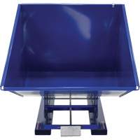 Self-Dumping Hopper, Steel, 2 cu.yd., Blue We Share Industrial Supply