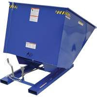 Self-Dumping Hopper, Steel, 2 cu.yd., Blue We Share Industrial Supply