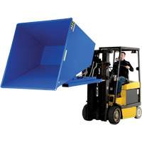 Self-Dumping Hopper, Steel, 2-1/2 cu.yd., Blue We Share Industrial Supply