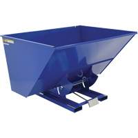Self-Dumping Hopper, Steel, 3 cu.yd., Blue We Share Industrial Supply