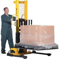 Manual Hydraulic Stacker, Hand Pump Operated, 2000 lbs. Capacity, 35" Max Lift We Share Industrial Supply