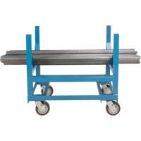 Chariot &agrave; berceaux pour tuyaux et barres, 36" lo x 24" la x 34" h, Capacit&eacute; de 2500 lb, Roue Polyur&eacute;thane We Share Industrial Supply