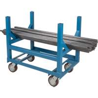 Chariot &agrave; berceaux pour tuyaux et barres, 36" lo x 24" la x 34" h, Capacit&eacute; de 2500 lb, Roue Polyur&eacute;thane We Share Industrial Supply