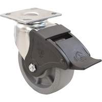 Emaxx Caster, Swivel with Brake, 4" (101.6 mm), Envirothane, 1000 lbs. (453.6 kg.) We Share Industrial Supply