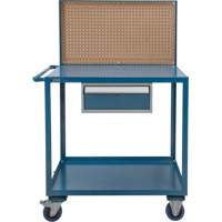Mobile Service Cart, 2 Tiers, 24" W x 57" H x 40" D, 1200 lbs. Capacity We Share Industrial Supply