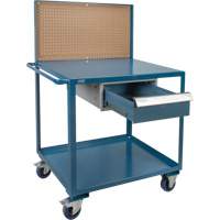 Mobile Service Cart, 2 Tiers, 24" W x 57" H x 40" D, 1200 lbs. Capacity We Share Industrial Supply