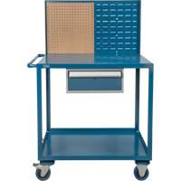 Mobile Service Cart, 2 Tiers, 24" W x 57" H x 40" D, 1200 lbs. Capacity We Share Industrial Supply
