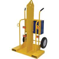 Welding Cylinder Torch Cart, Foam-Filled Wheels, 24" W x 19-1/2" L Base, 500 lbs. We Share Industrial Supply