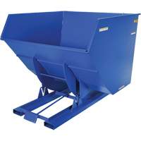 Self-Dumping Hopper, Steel, 4 cu.yd., Blue We Share Industrial Supply