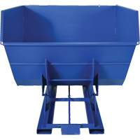 Self-Dumping Hopper, Steel, 4 cu.yd., Blue We Share Industrial Supply