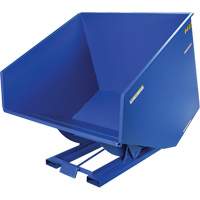 Self-Dumping Hopper, Steel, 4 cu.yd., Blue We Share Industrial Supply