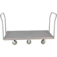 Heavy Duty Plastic Platform Truck, 60" L x 30" W, 3000 lbs. Cap., Polyurethane Wheels We Share Industrial Supply