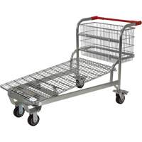 Nestable Wire Cart, Steel, 28-3/4" x 37-1/16" x 59-5/8", 275 lbs. Capacity We Share Industrial Supply