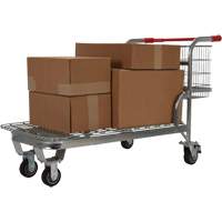 Nestable Wire Cart, Steel, 28-3/4" x 37-1/16" x 59-5/8", 275 lbs. Capacity We Share Industrial Supply