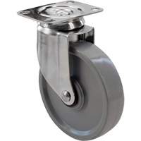 2309 Caster, Swivel, 4" (101.6 mm), Envirothane Grey, 350 lbs. (158.8 kg.) We Share Industrial Supply