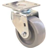 Max9 Caster, Swivel, 5" (127 mm), Envirothane Grey-WOW, 1000 lbs. (453.6 kg.) We Share Industrial Supply