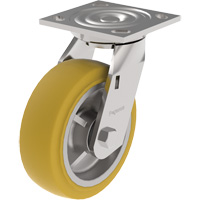 21 Series Medium-Duty Caster, Rigid, 4" (101.6 mm), Urethane, 700 lbs. (317 kg.) We Share Industrial Supply