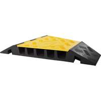 Protecteur de c&acirc;ble tourne-&agrave;-droite robuste Powerhouse, 5 canaux, 12" lo x 19,75" la x 2,25" h We Share Industrial Supply