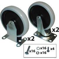 Ensemble de roulettes pour chariot utilitaire We Share Industrial Supply