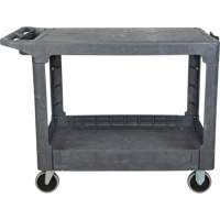 Chariot utilitaire pour l'entretien avec tablette plate, 2 tiers, 25-1/4" x 32-1/4" x 44", Capacit&eacute; 550 lb We Share Industrial Supply