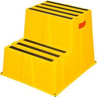Escabeau industriel, 2 marches, 26" x 22-7/16" x Hauteur 19-11/16" We Share Industrial Supply
