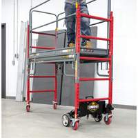 Trousse compl&egrave;te d'&eacute;chafaud motoris&eacute; Buildman Baker 6', 31" p x 118-3/4" h We Share Industrial Supply