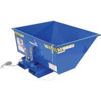Low Profile D-Style Self Dumping Hopper, Steel, 1/2 cu.yd., Blue We Share Industrial Supply