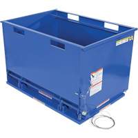 Drop Bottom Hopper, Steel, 1 cu.yd., Blue We Share Industrial Supply