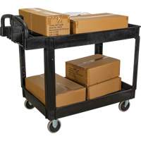 Utility Cart, 2 Tiers, 25-5/8" x 33-1/2" x 43-3/4", 550 lbs. Capacity We Share Industrial Supply
