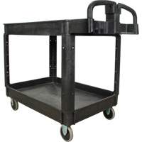 Utility Cart, 2 Tiers, 25-5/8" x 33-1/2" x 43-3/4", 550 lbs. Capacity We Share Industrial Supply