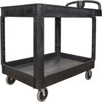 Utility Cart, 2 Tiers, 25-5/8" x 33-1/2" x 43-3/4", 550 lbs. Capacity We Share Industrial Supply