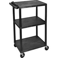 Electric Utility Cart, 3 Tiers, 24" x 42" x 18", 300 lbs. Capacity We Share Industrial Supply