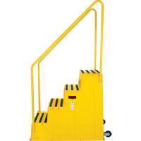 Escabeau industriel, 4 marches, 44" x 22-1/4" x Hauteur 65-1/8" We Share Industrial Supply