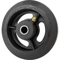 Mold-On Rubber Wheel, 5'' (127 mm) Dia. x 1-1/2" (38 mm) W, 400 lbs. (181 kg.) Capacity We Share Industrial Supply