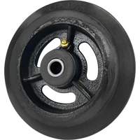 Mold-On Rubber Wheel, 6'' (152 mm) Dia. x 1-1/2" (38 mm) W, 450 lbs. (204 kg.) Capacity We Share Industrial Supply